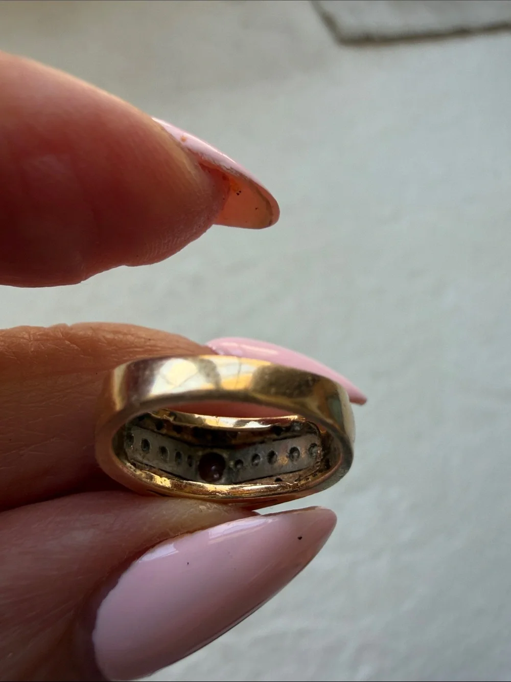 14K Gold Ruby Diamond Ring | Vintage Statement  Ring | Multi-Row Diamond.